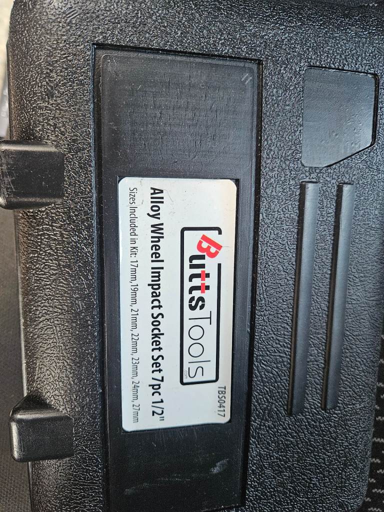 Butt tools alloy wheel socket set