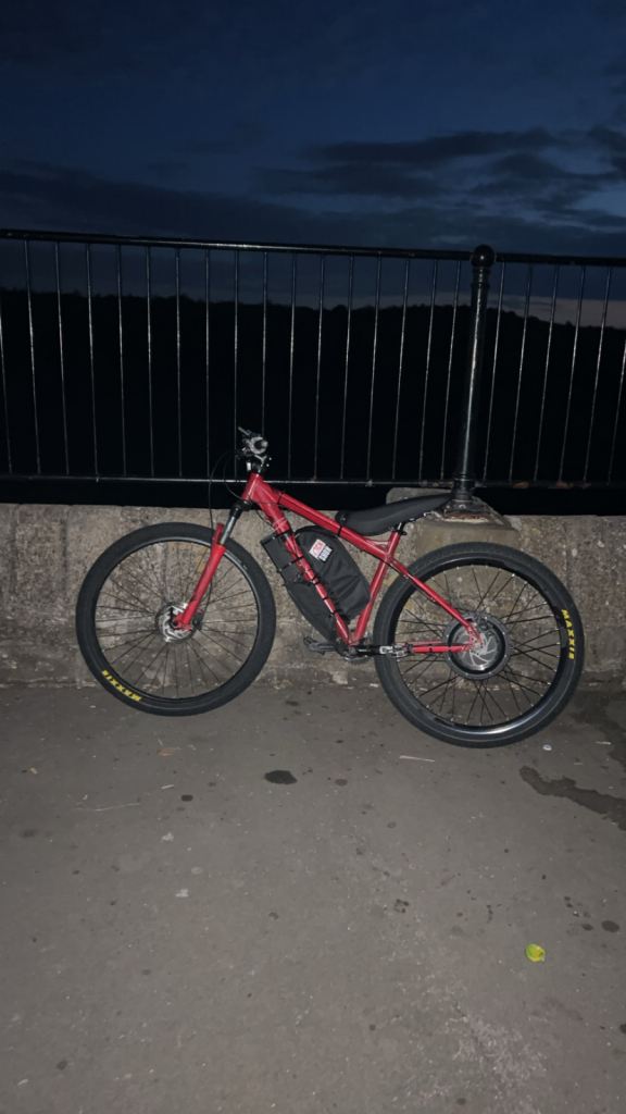 Red Electric Bike Conversion Kit with Surron Seat