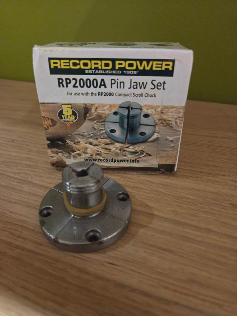 Record RP2000A woodturning chuck pin jaw set to fit RP2000 chuck