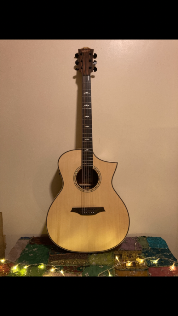BROMO Acoustic Guitar with Cutaway and Built-in Pickup – Immaculate Condition