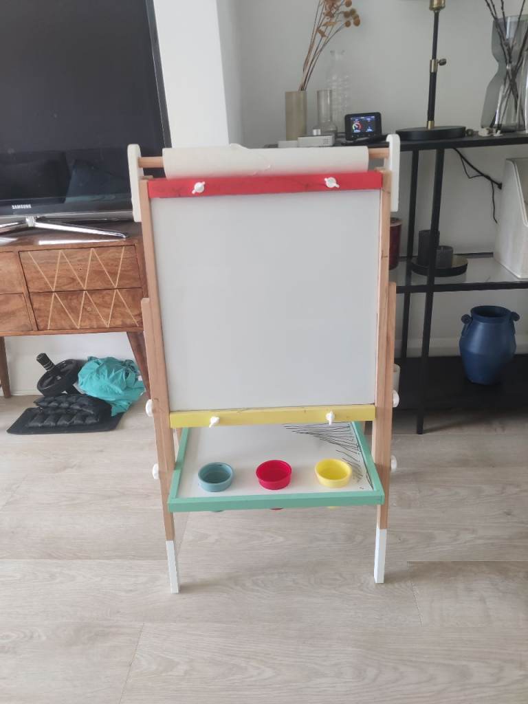 Vertbaudet Kids Wooden Double-Sided Easel with Paper Roll