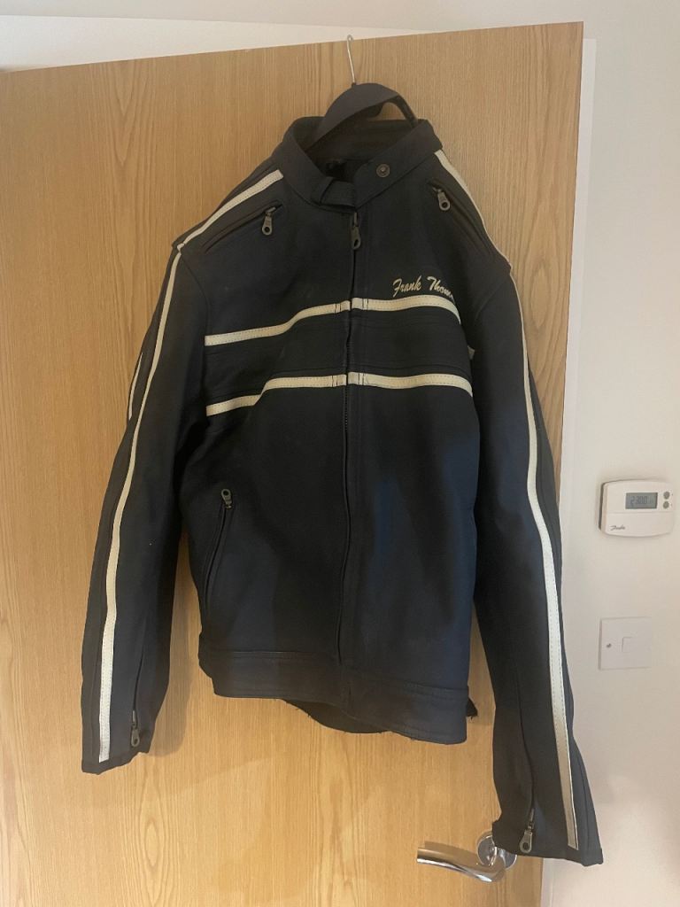 Women's leather motorcycle jacket