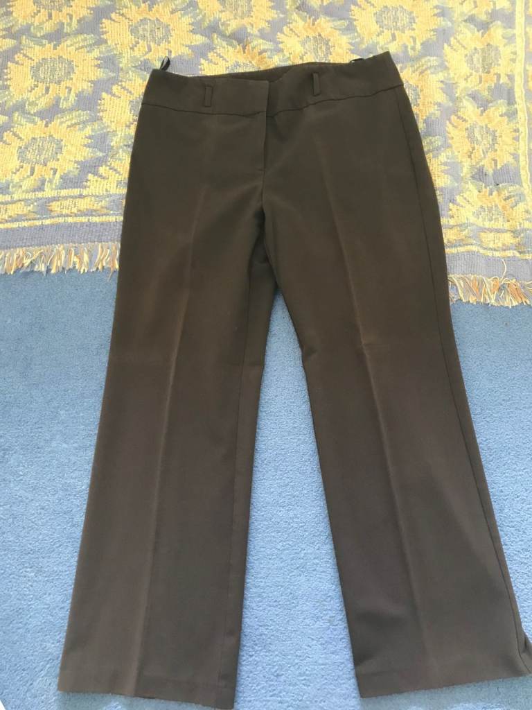 image for Women's brown trousers size 16. Principles Petite length 40 inch polyester/viscose/elastane