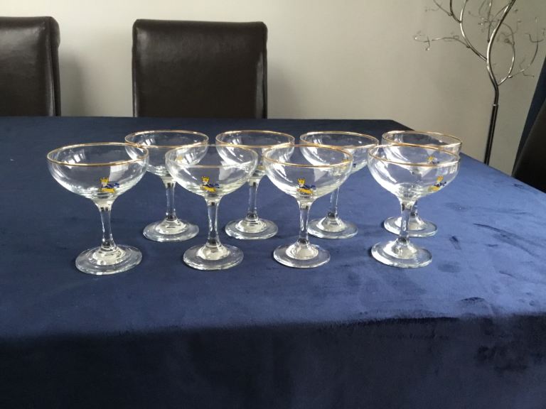 Vintage Babycham glasses set of 8