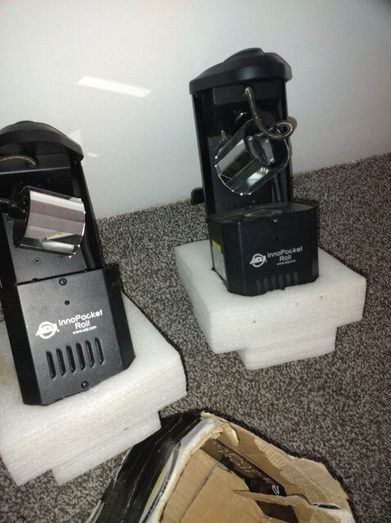 ADJ InnoPocket Roll Moving Head Disco Lights - Pair, Good Condition