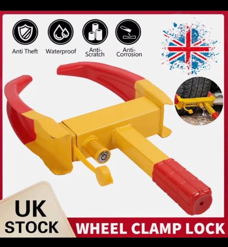 5 Heavy Duty Security Wheel Clamp Clamps Locks for Caravan Car Van Trailer Lock UK