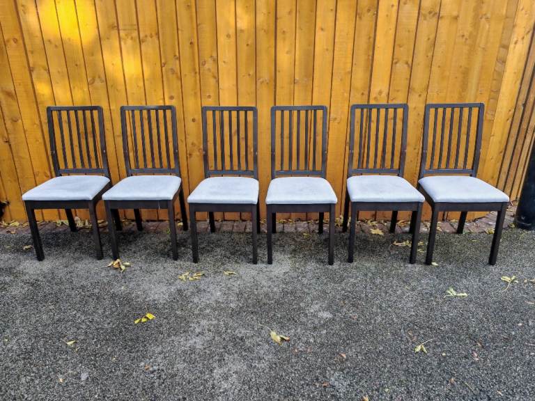 image for 6 Brown Ekedalen Chairs FREE DELIVERY 141