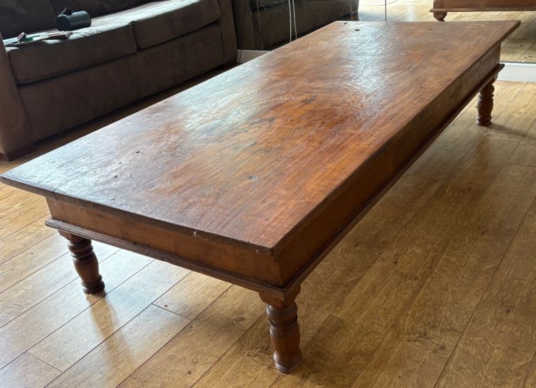 Large Dutch Colonial Teak Coffee Table