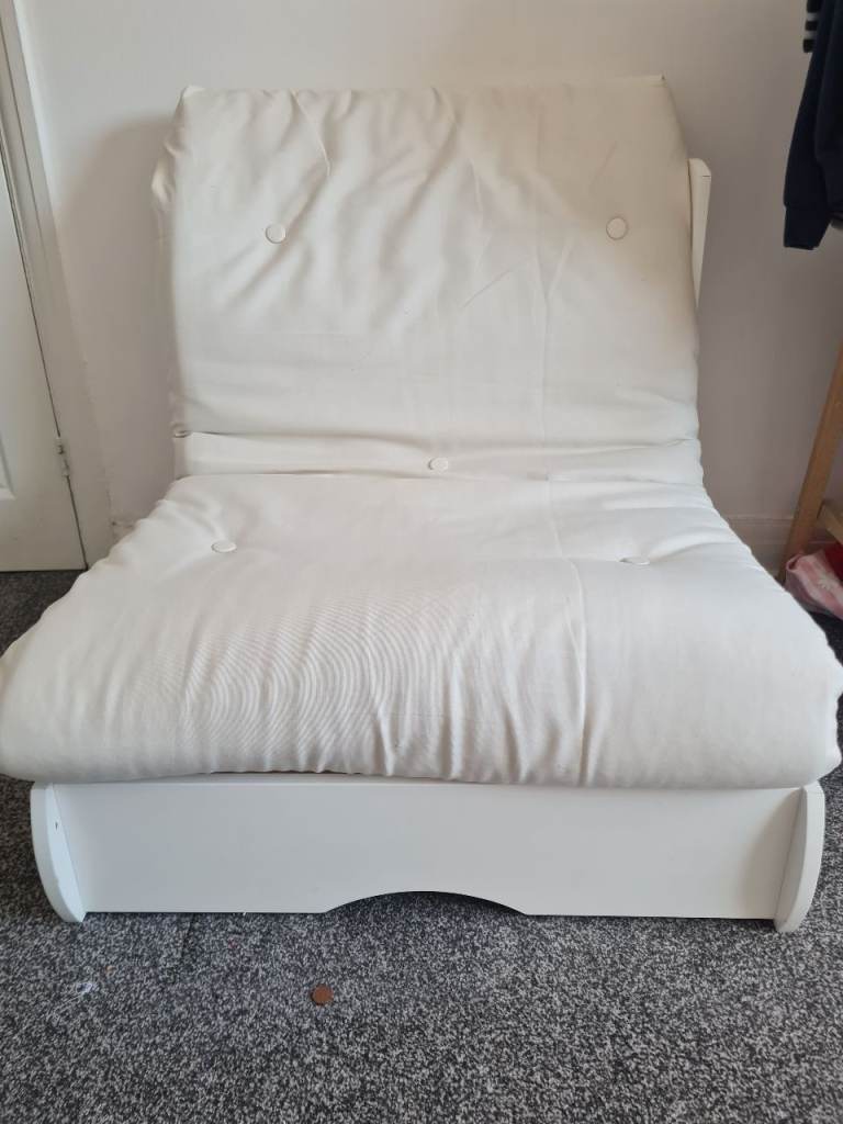 Single Wooden Futon Sofa Bed – Fair Condition