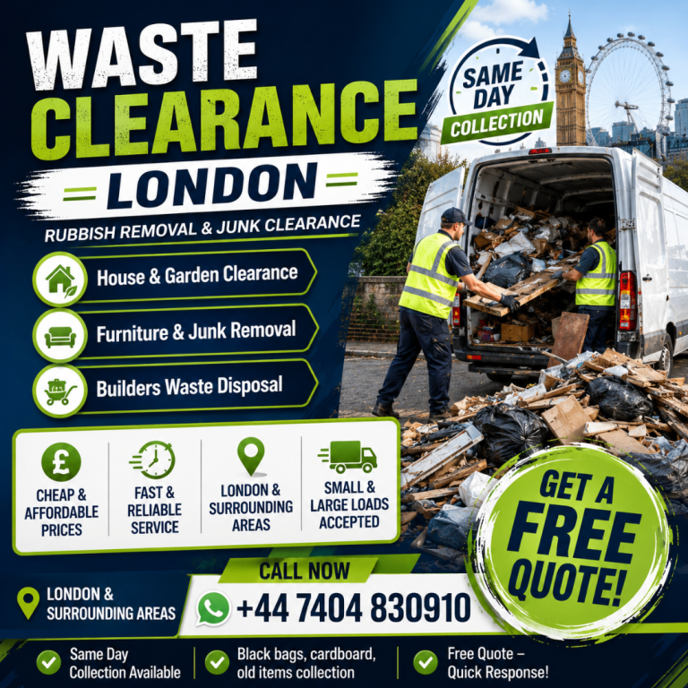 Waste Clearance London | Same Day Rubbish Removal | House, Garden & Builders Waste | Free Quote