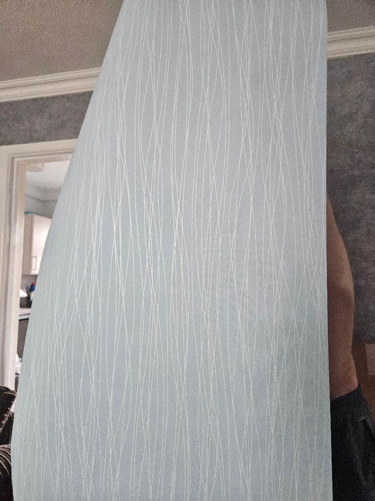 Blue ans silver Wallpaper Roll - New, Unopened