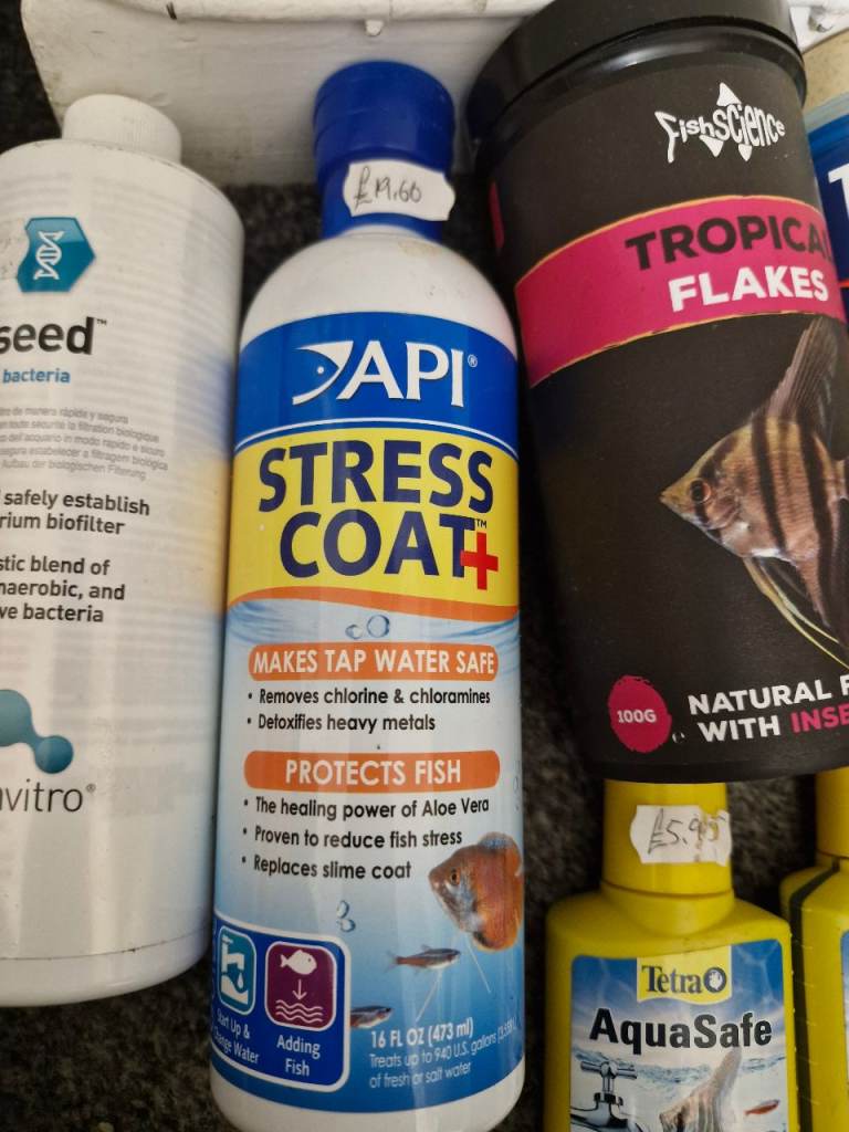 Api stress coat acquarium fish water accesory food conditioner 