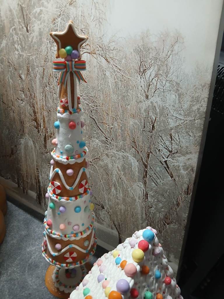 Christmas gingerbread tree about 2 foot tall
