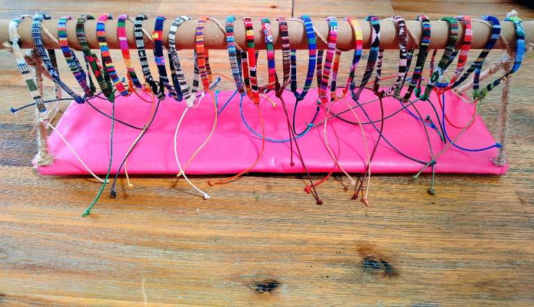 Colourful Woven Friendship Bracelets - As Good As New