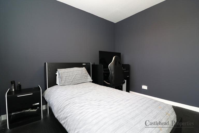 Led black single bed