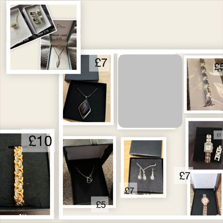 Jewellery, necklaces, bracelets and watches 
