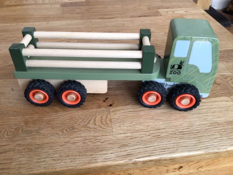 Little Town Wooden Truck & Trailer. 