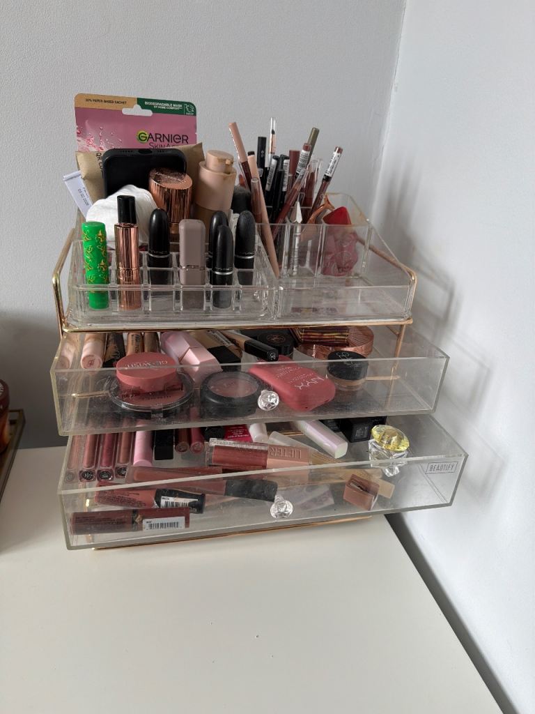 Clear Acrylic Makeup Organiser with Drawers