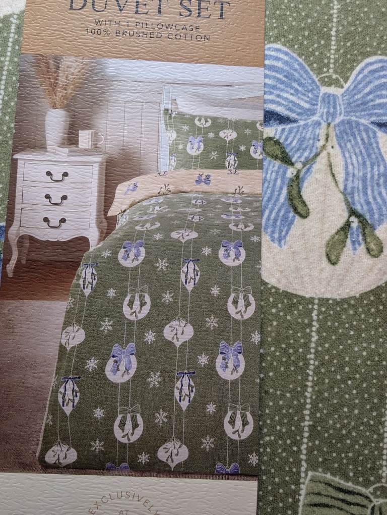 Stacey Solomon Single Duvet Set - Brushed Cotton, New