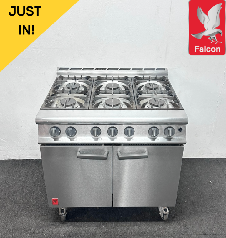 PAY OVER 3 MONTHS! - Used Falcon Dominator Stainless Steel 6 Ring Gas Cooker With Oven, On Wheels