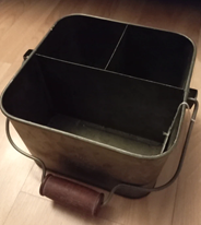 Metal Storage Caddy/Bucket with Handle – Divided Compartments