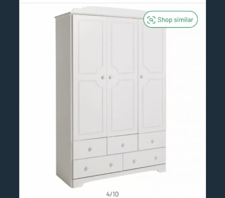 Nordic White triple Wardrobe 