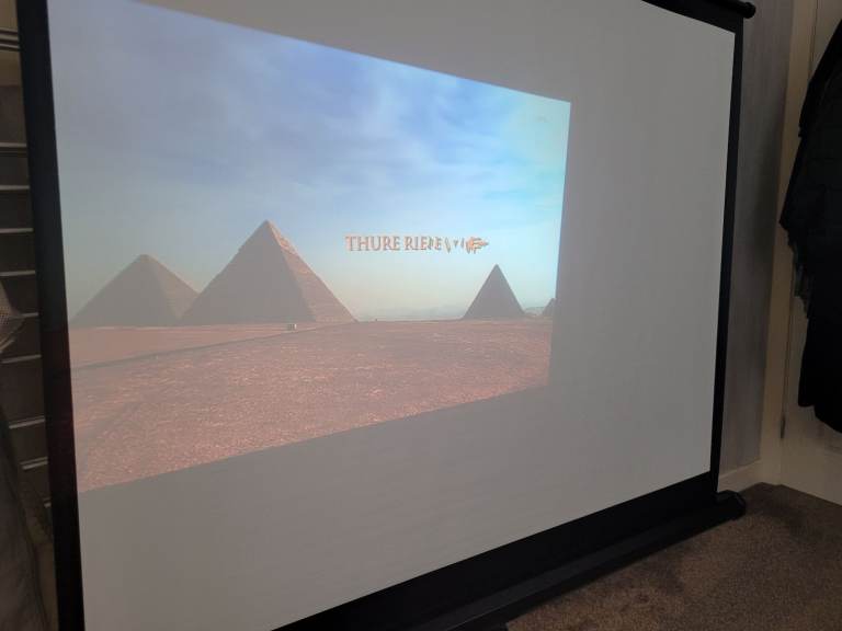 Magicubic Projector and 60" Portable Projector Screen