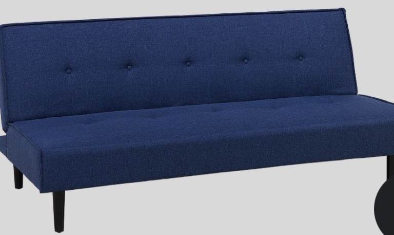 Blue double sofa bed