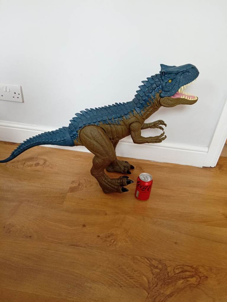 Large Dinosaur Toy - Blue and Brown, Good Condition