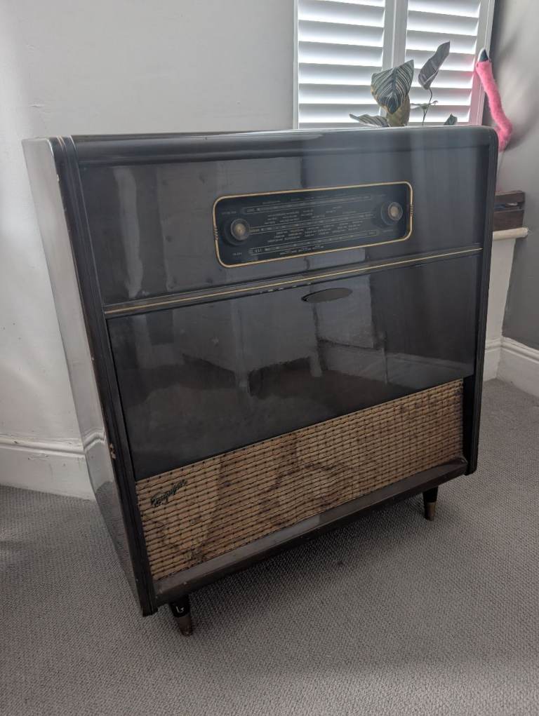 Vintage 1950s Ferguson 387RG Valve Radiogram Cabinet – Upcycle Project / Spares 