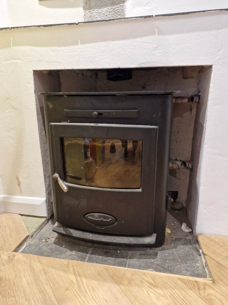 Stratford back boiler and log burner