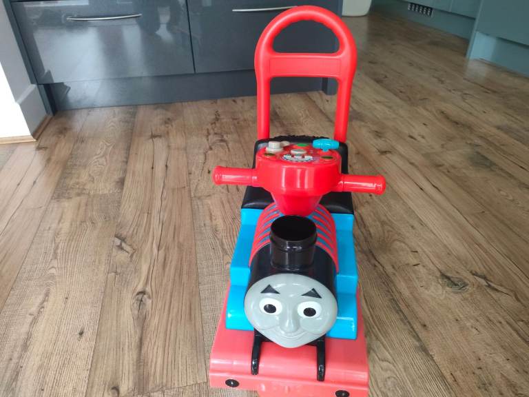 Thomas the Tank sit on train