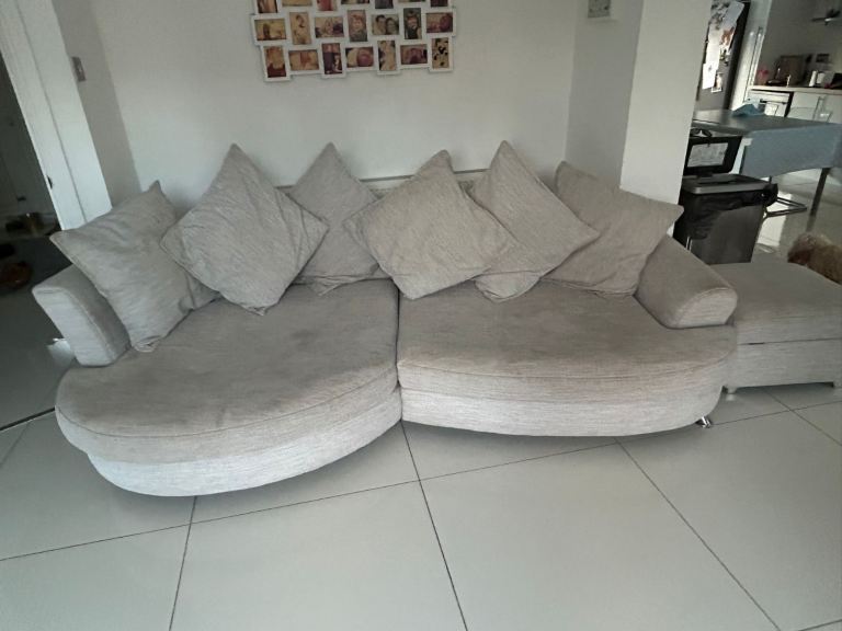 Large DFS sofa and foot stool £50 bargain!