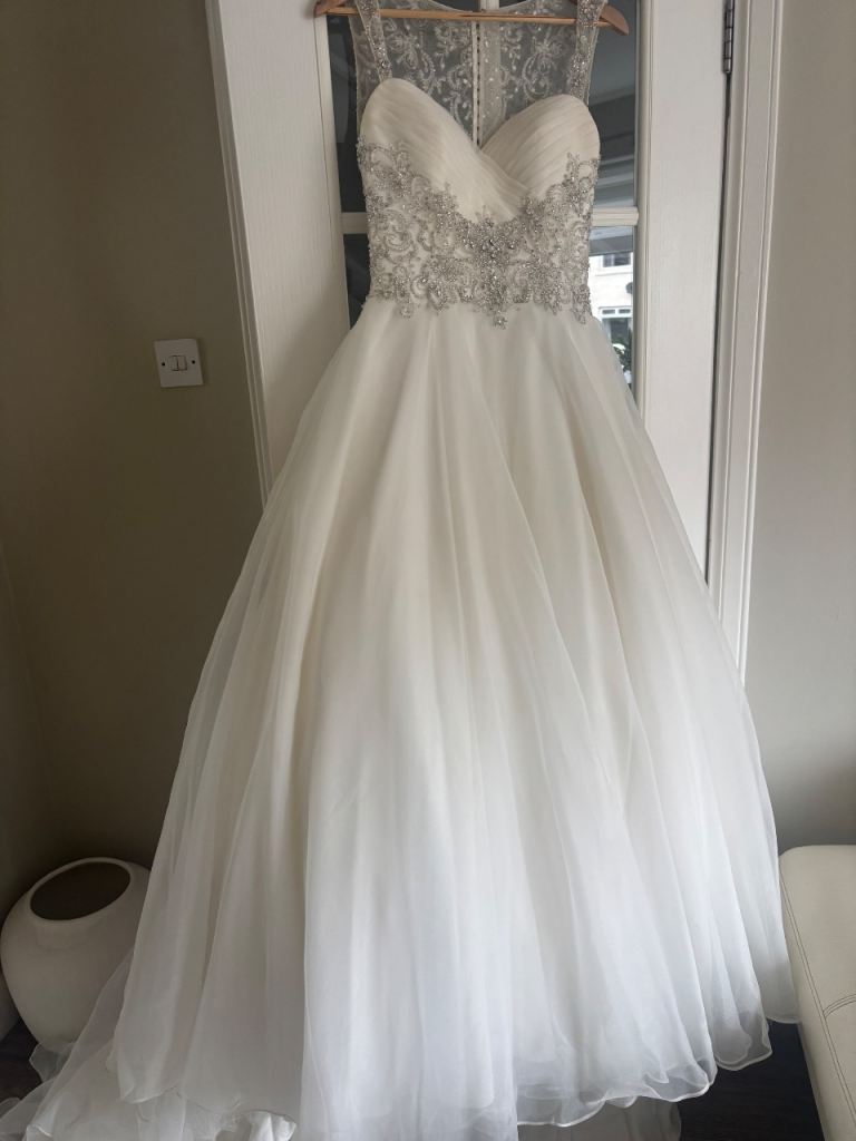 Wedding dress and veil
