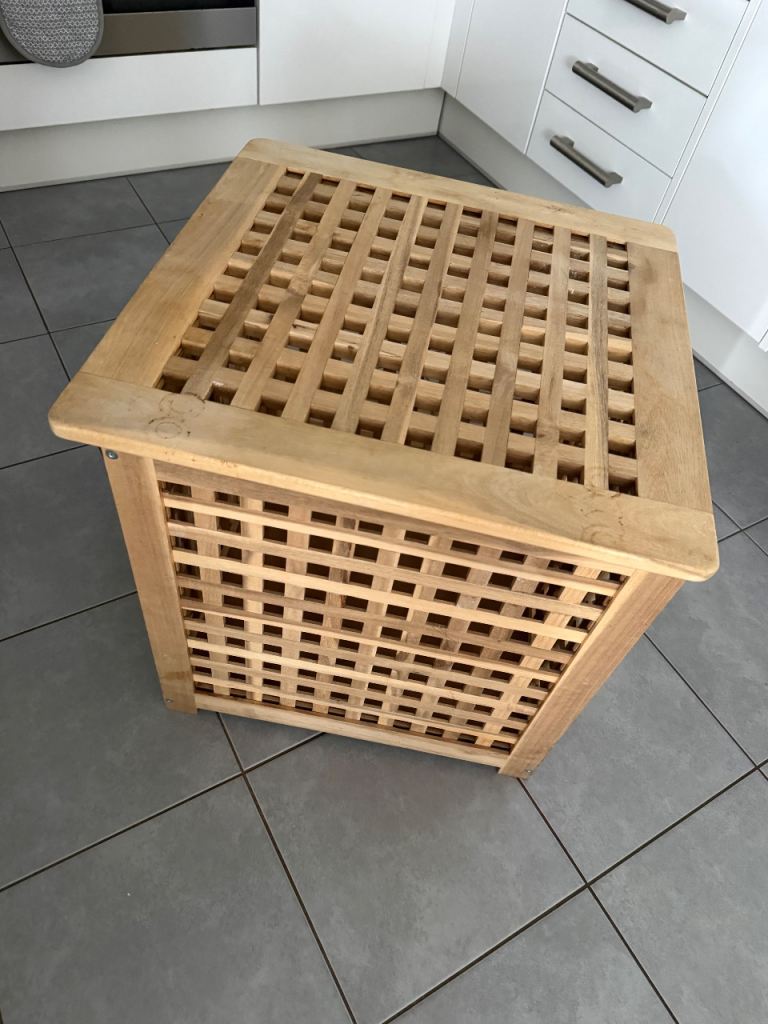 IKEA Wooden Cube Storage Box / Laundry Basket