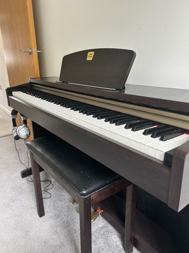 Yamaha Clavinova digital piano and Bench and Headphones