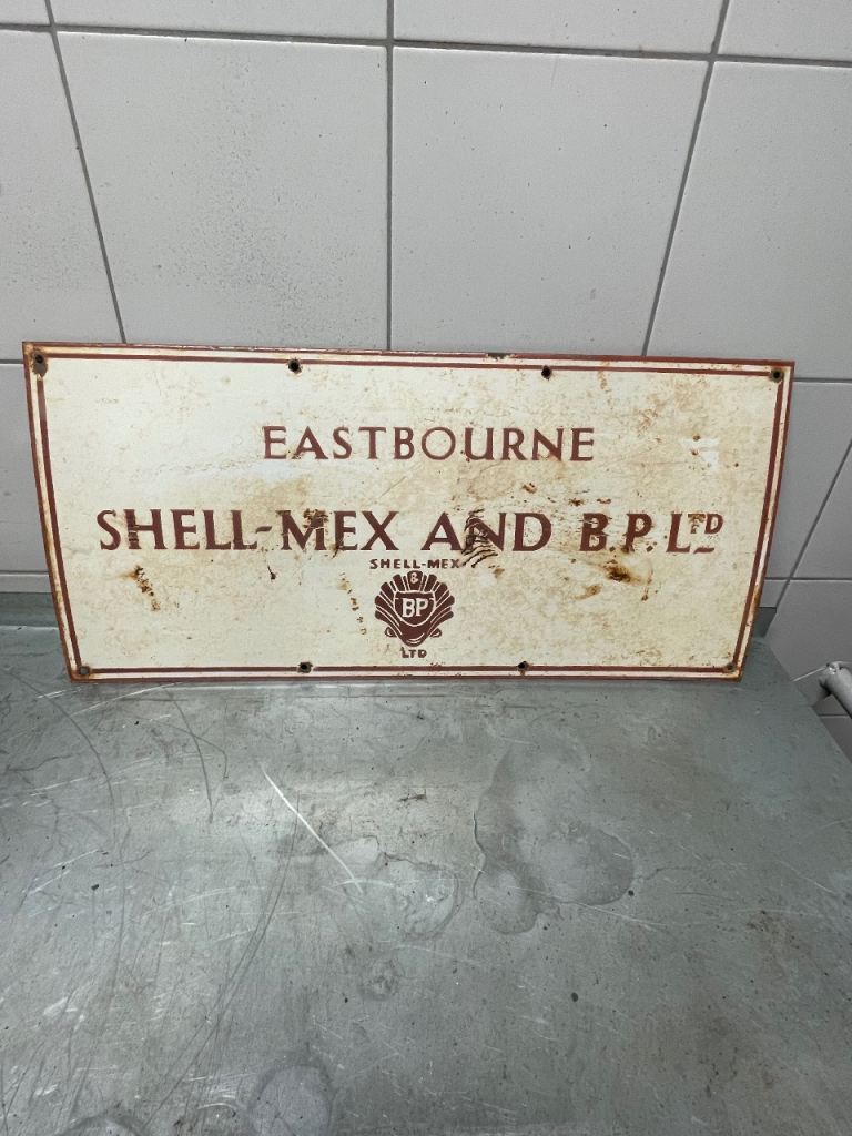 old enamel sign