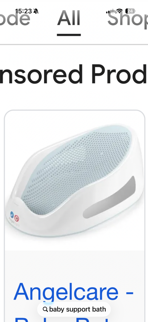 Baby bath support 