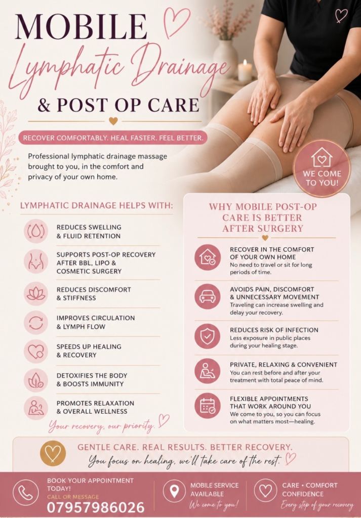 Lymphatic drainage mobile massages (London)