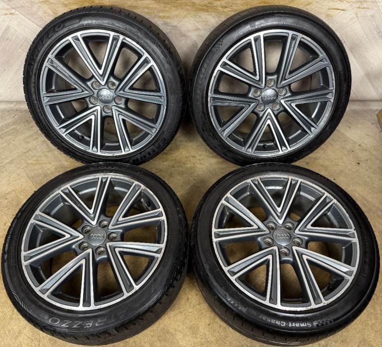 17'' GENUINE AUDI A1 S LINE GREY DC NEW MODEL ALLOY WHEELS ALLOYS TYRES