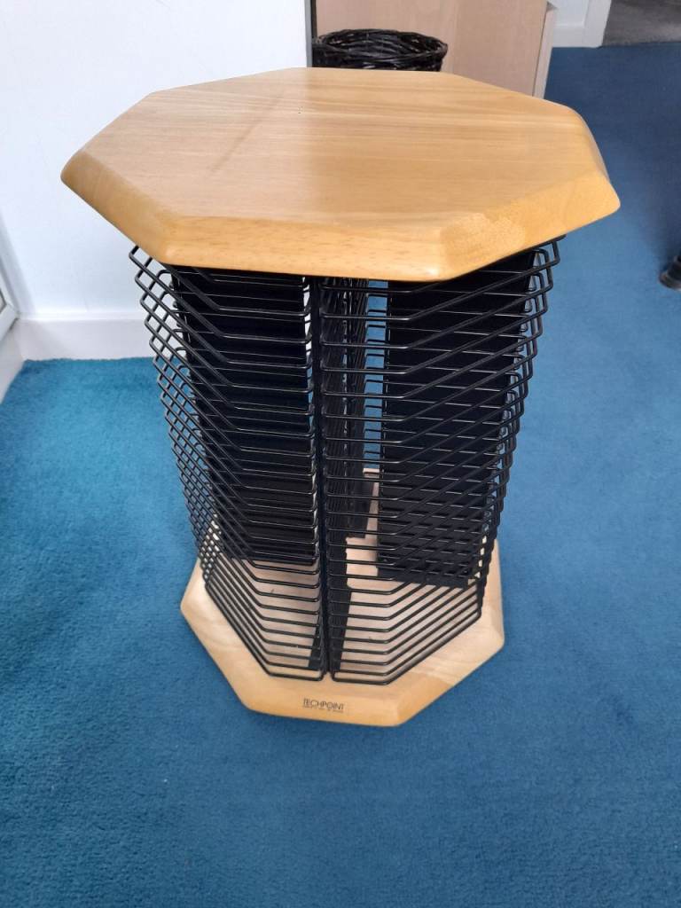 Techpoint Octagonal Rotating CD Rack, holds 96 CD's