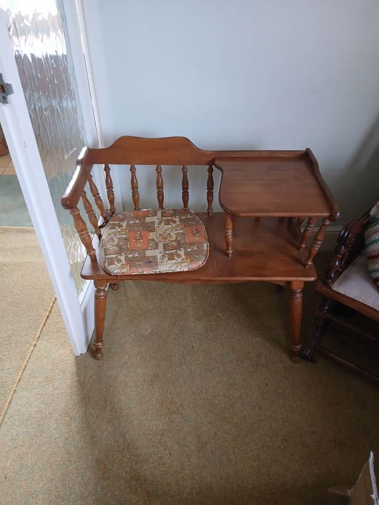 Mid century gossip, phone table – Good Condition