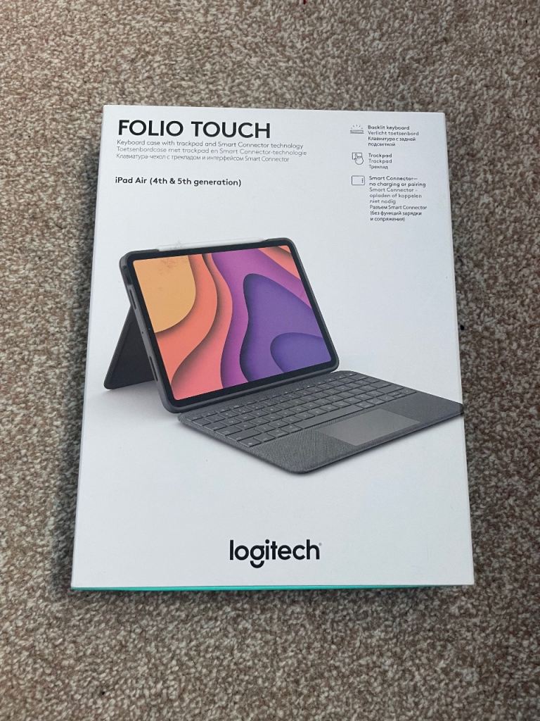 Logitech Folio Touch Keyboard Case for iPad Air (4th & 5th Gen) - Grey