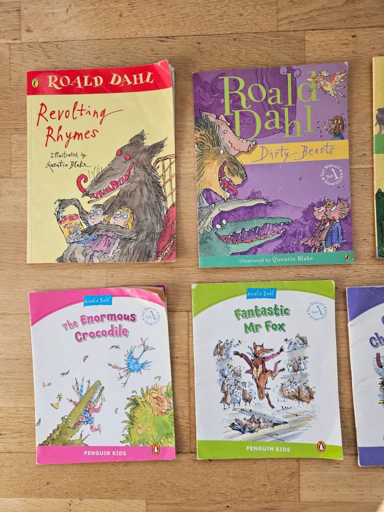 Bundle Roald Dahl Books Penguin Kids Enormous Crocodile Fantastic Mr Fox Charlie