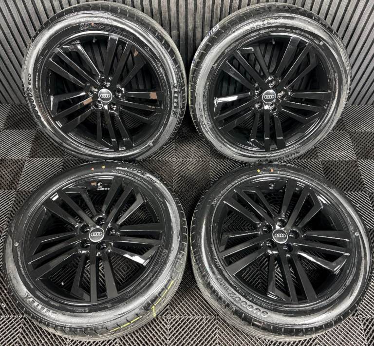 20'' GENUINE AUDI Q5 5 TRIPLE SPOKE BLACK SQ5 S LINE WHEEL TYRES ALLOYS