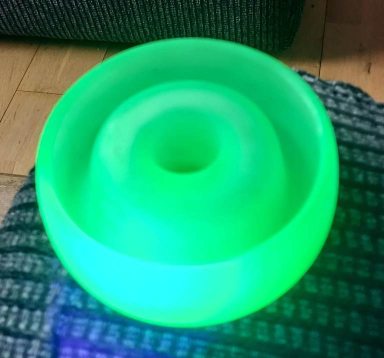 Art Deco Uranium Glass Posy Ring 1930s..
