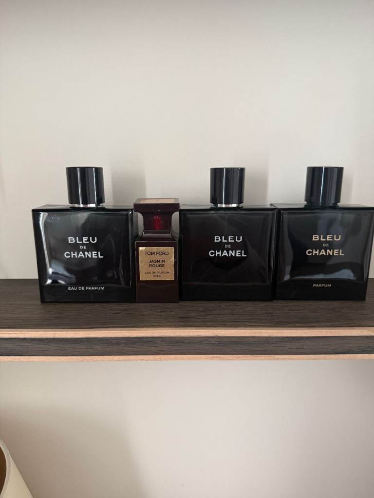 4 Empty Perfume Bottles - 3 Chanel and 1 Tom Ford