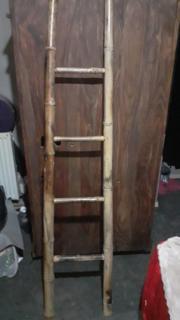 Bamboo Fruit Ladder - Good Condition, Natural Wear