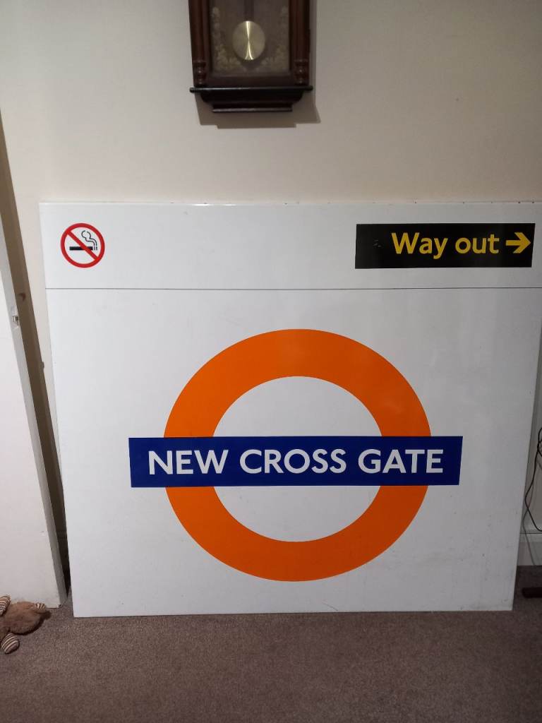 Original Enamel Large 'New Cross Gate' Sign