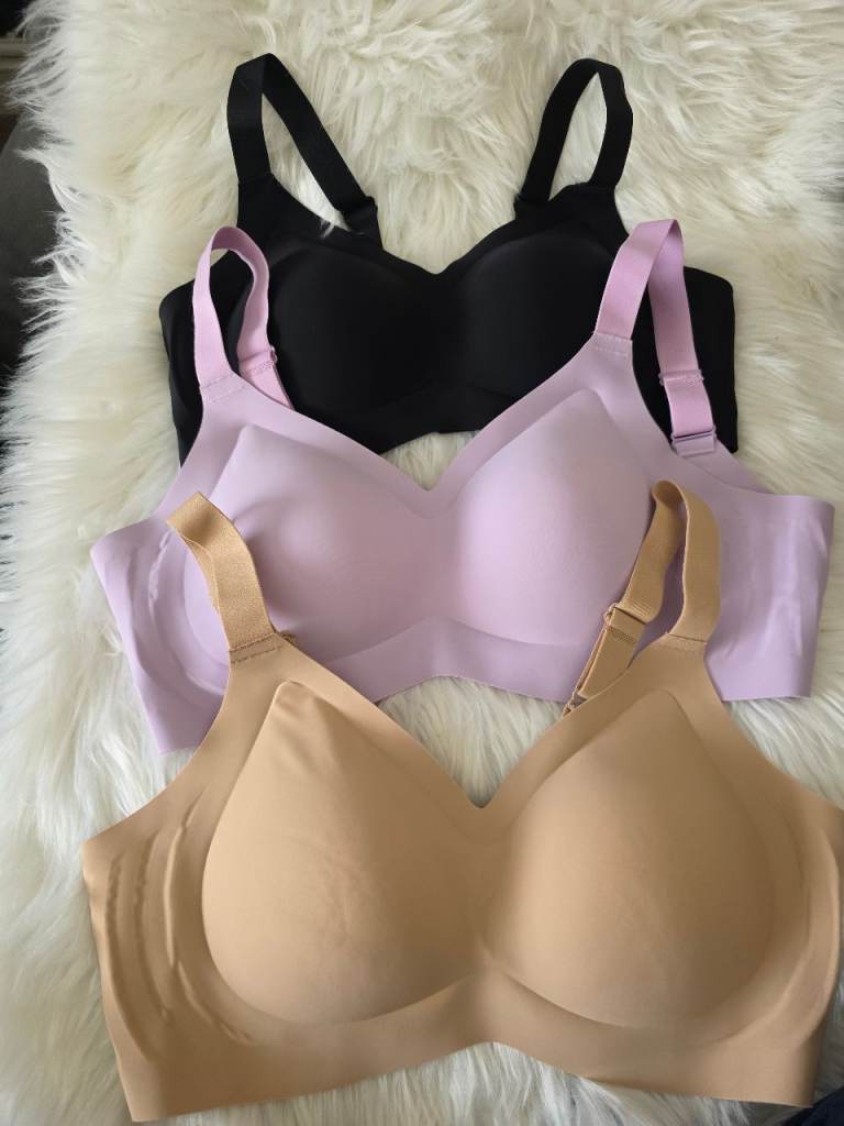Comfortable Seamless Bras - Purple, Black, Nude - As Good As New